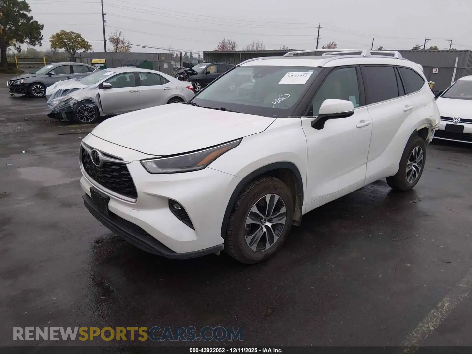 2 fotografías del automóvil dañado 5TDHZRBH9MS547187 TOYOTA HIGHLANDER 2021