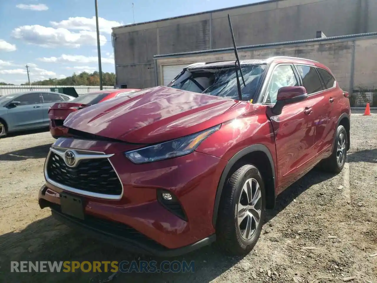 2 Photograph of a damaged car 5TDHZRBHXMS071791 TOYOTA HIGHLANDER 2021