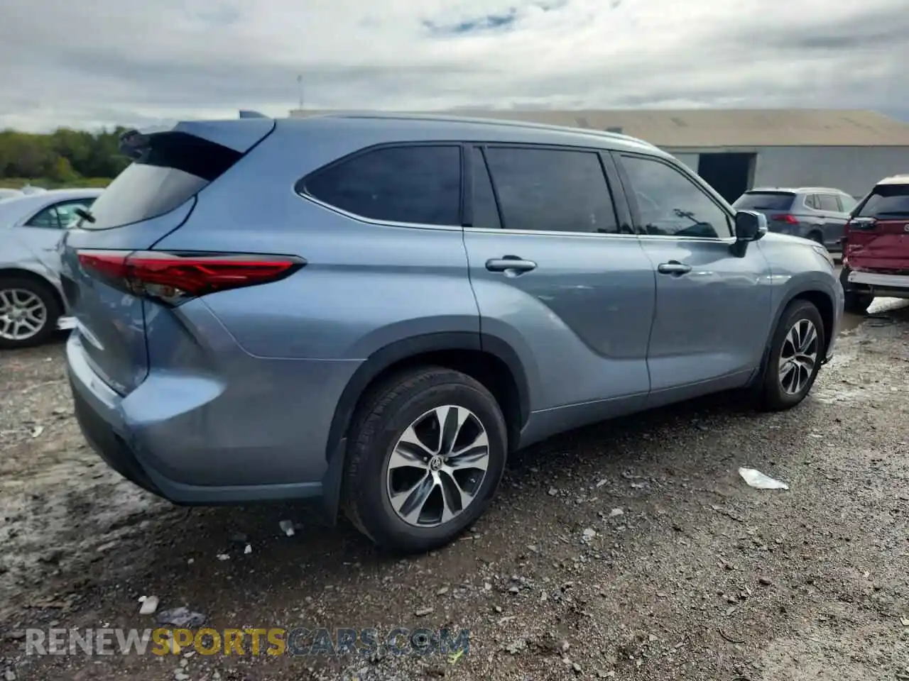 3 fotografías del automóvil dañado 5TDHZRBHXMS093404 TOYOTA HIGHLANDER 2021