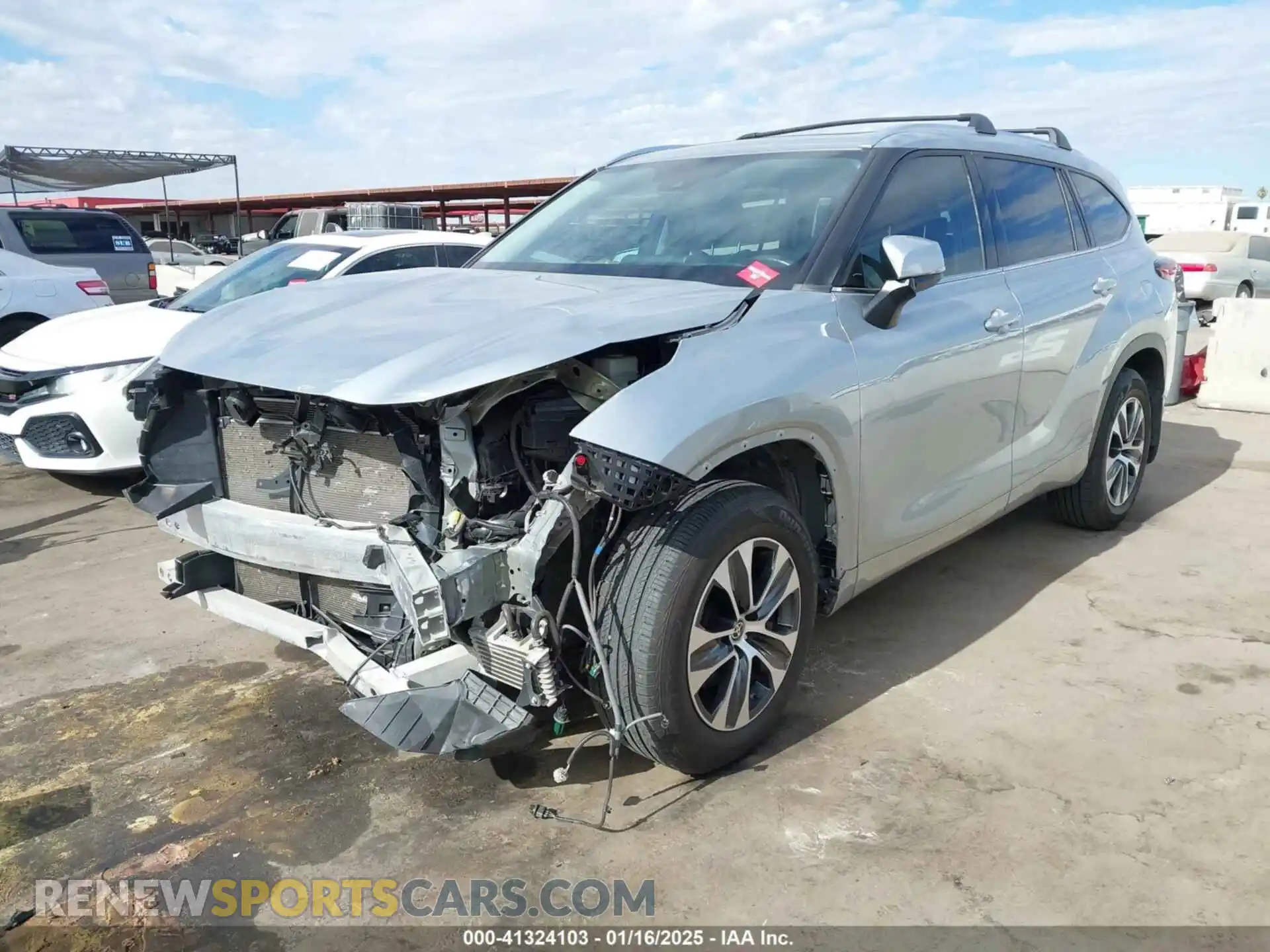 2 Photograph of a damaged car 5TDHZRBHXMS114705 TOYOTA HIGHLANDER 2021