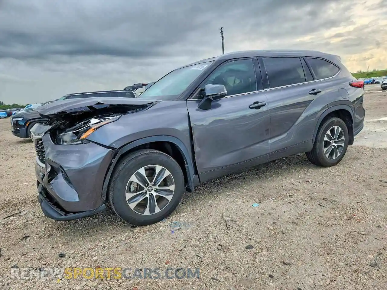 1 Photograph of a damaged car 5TDHZRBHXMS114994 TOYOTA HIGHLANDER 2021