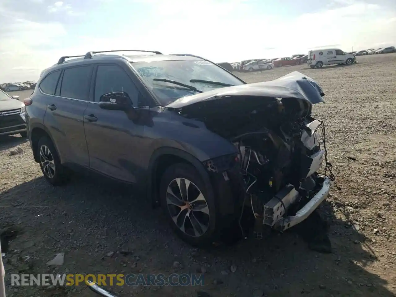1 Photograph of a damaged car 5TDHZRBHXMS160843 TOYOTA HIGHLANDER 2021