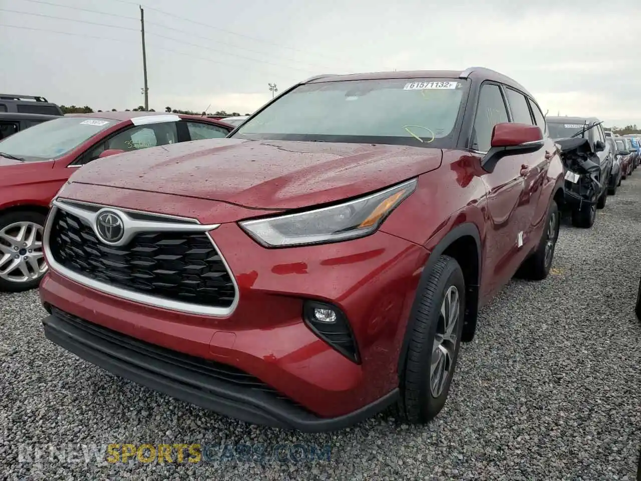 2 Photograph of a damaged car 5TDHZRBHXMS555749 TOYOTA HIGHLANDER 2021