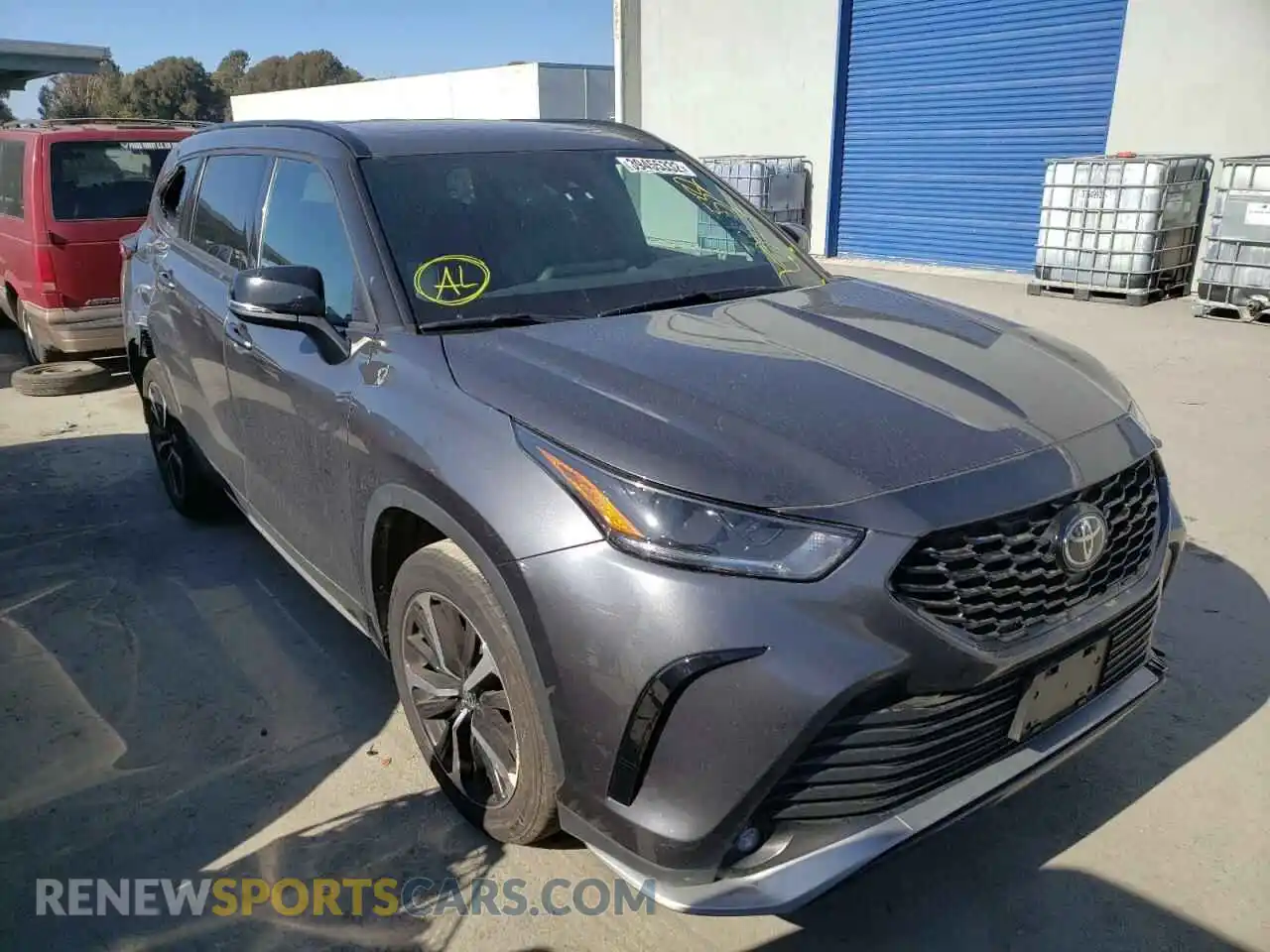 1 Photograph of a damaged car 5TDJZRAH3MS045326 TOYOTA HIGHLANDER 2021