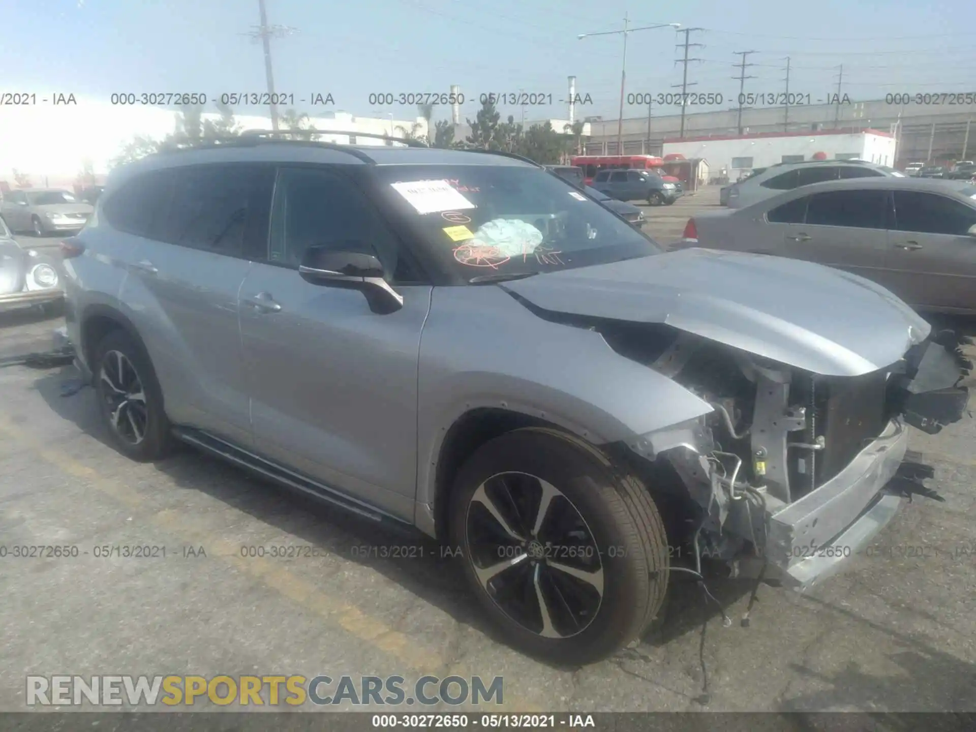 1 Photograph of a damaged car 5TDJZRAH8MS034337 TOYOTA HIGHLANDER 2021