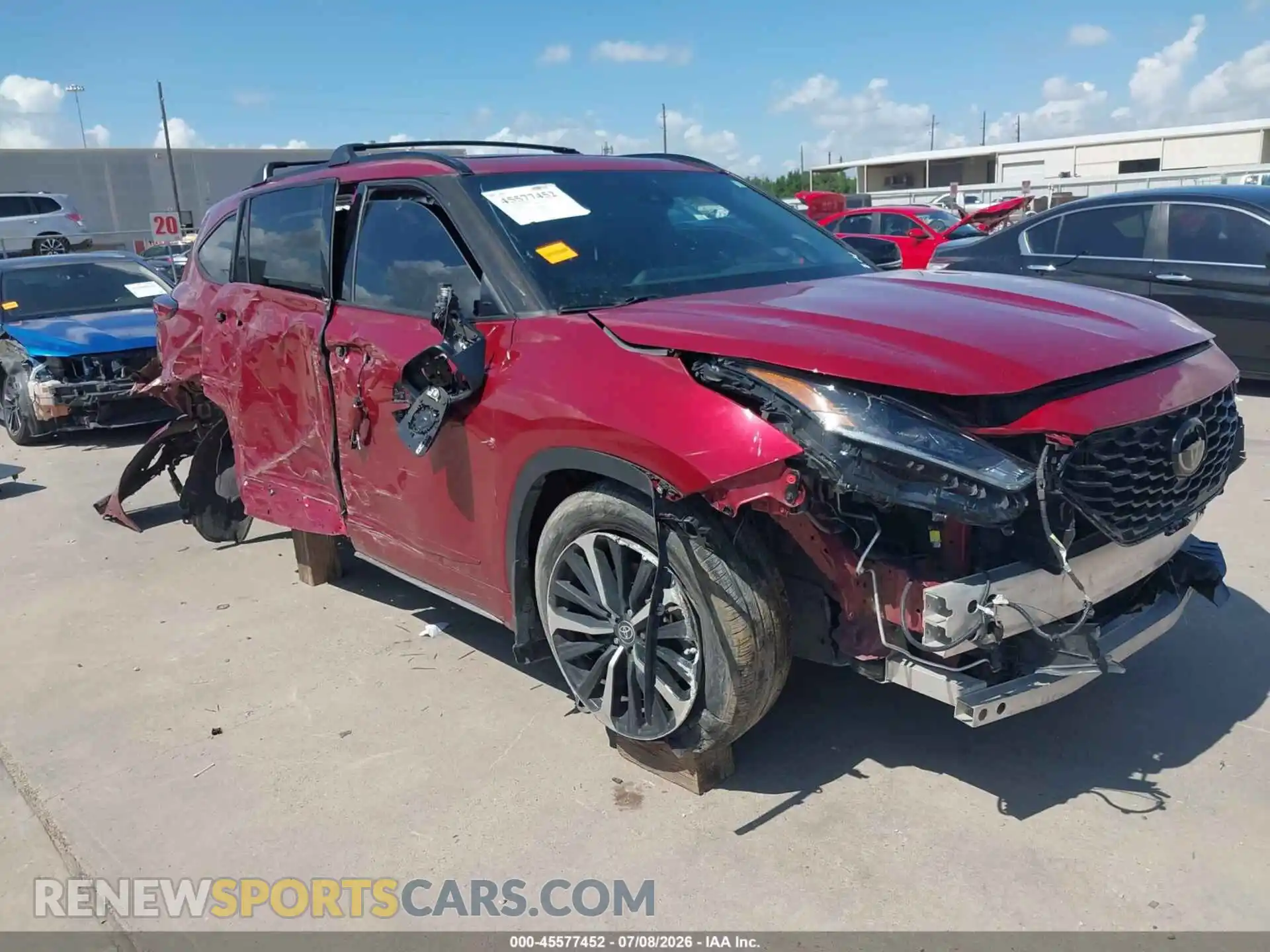1 Photograph of a damaged car 5TDJZRAH8MS087992 TOYOTA HIGHLANDER 2021