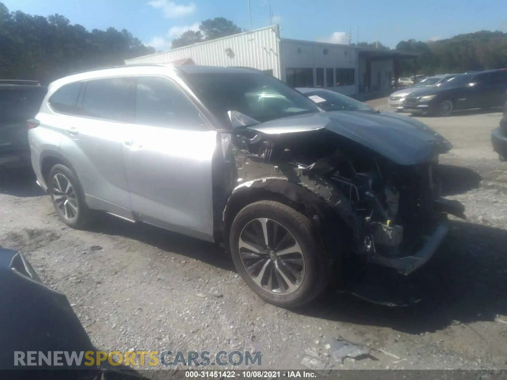 1 Photograph of a damaged car 5TDJZRAH9MS032676 TOYOTA HIGHLANDER 2021