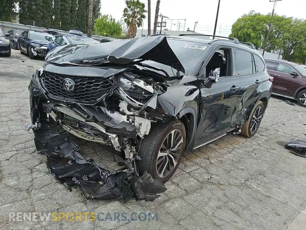 1 Photograph of a damaged car 5TDJZRAHXMS088772 TOYOTA HIGHLANDER 2021