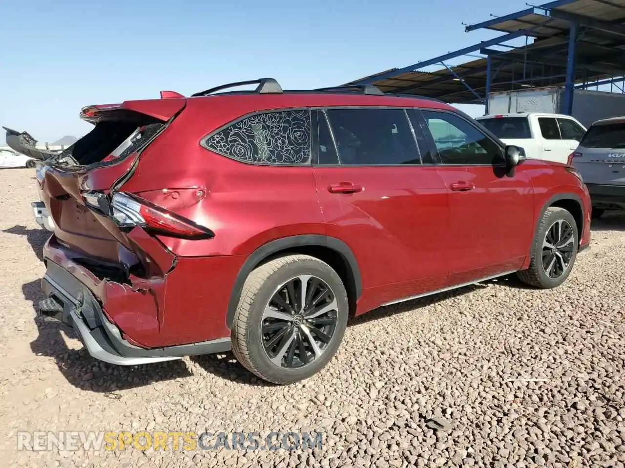 3 Photograph of a damaged car 5TDJZRBH0MS119686 TOYOTA HIGHLANDER 2021