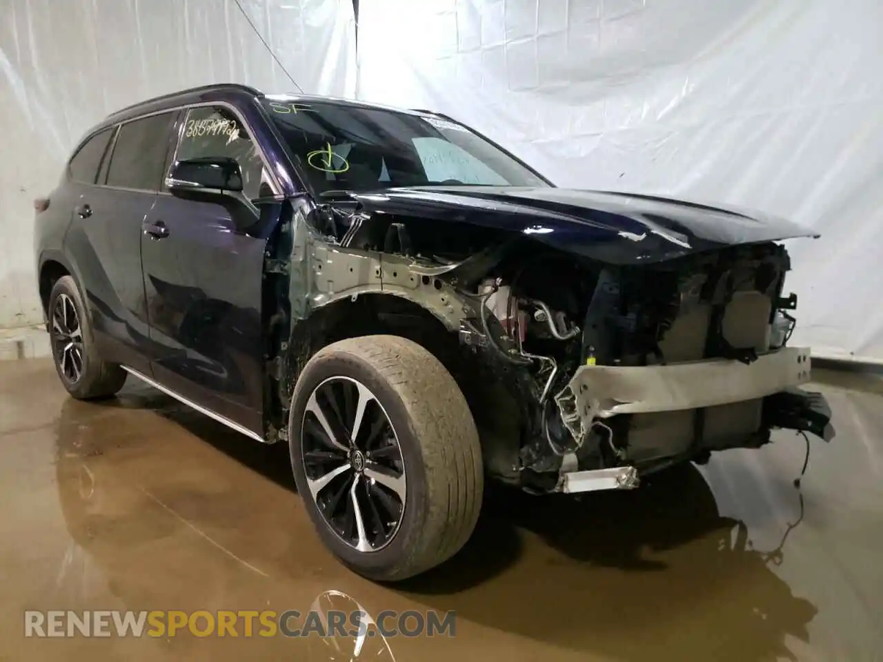 1 Photograph of a damaged car 5TDJZRBH1MS150381 TOYOTA HIGHLANDER 2021