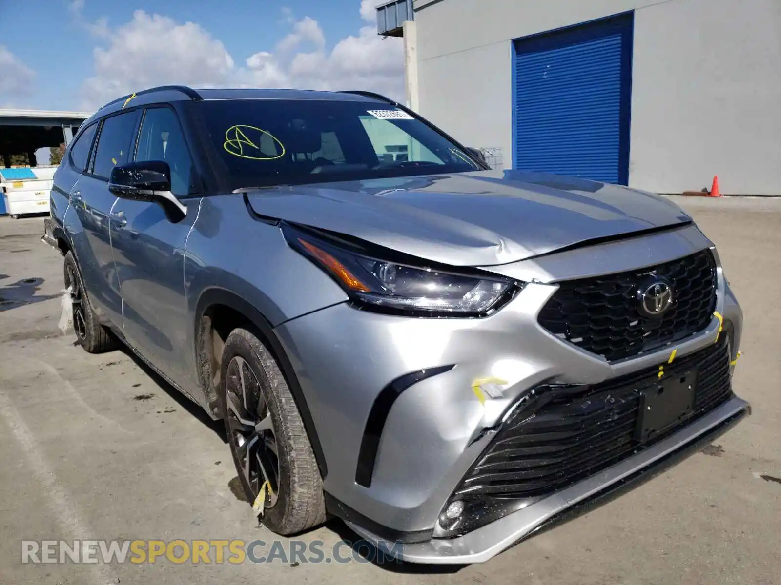 1 Photograph of a damaged car 5TDJZRBH3MS152472 TOYOTA HIGHLANDER 2021