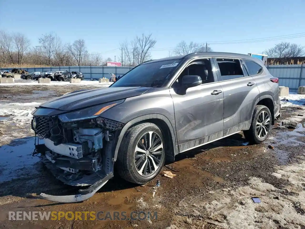 1 Photograph of a damaged car 5TDJZRBH4MS159074 TOYOTA HIGHLANDER 2021