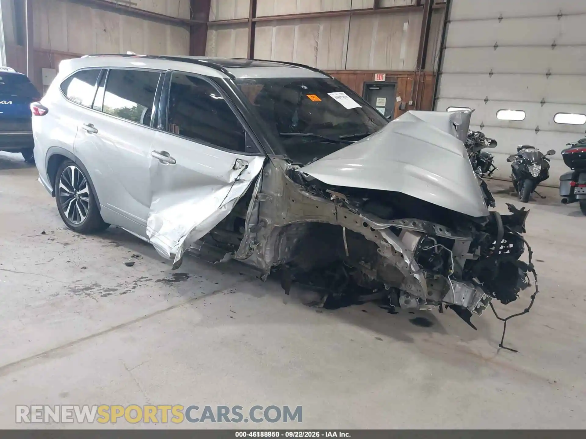 1 Photograph of a damaged car 5TDJZRBH6MS060014 TOYOTA HIGHLANDER 2021
