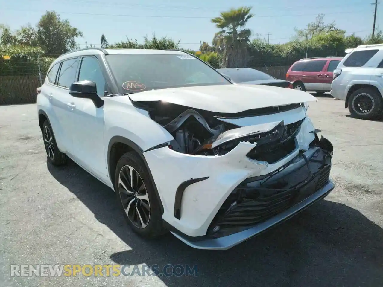 1 Photograph of a damaged car 5TDJZRBH9MS108301 TOYOTA HIGHLANDER 2021