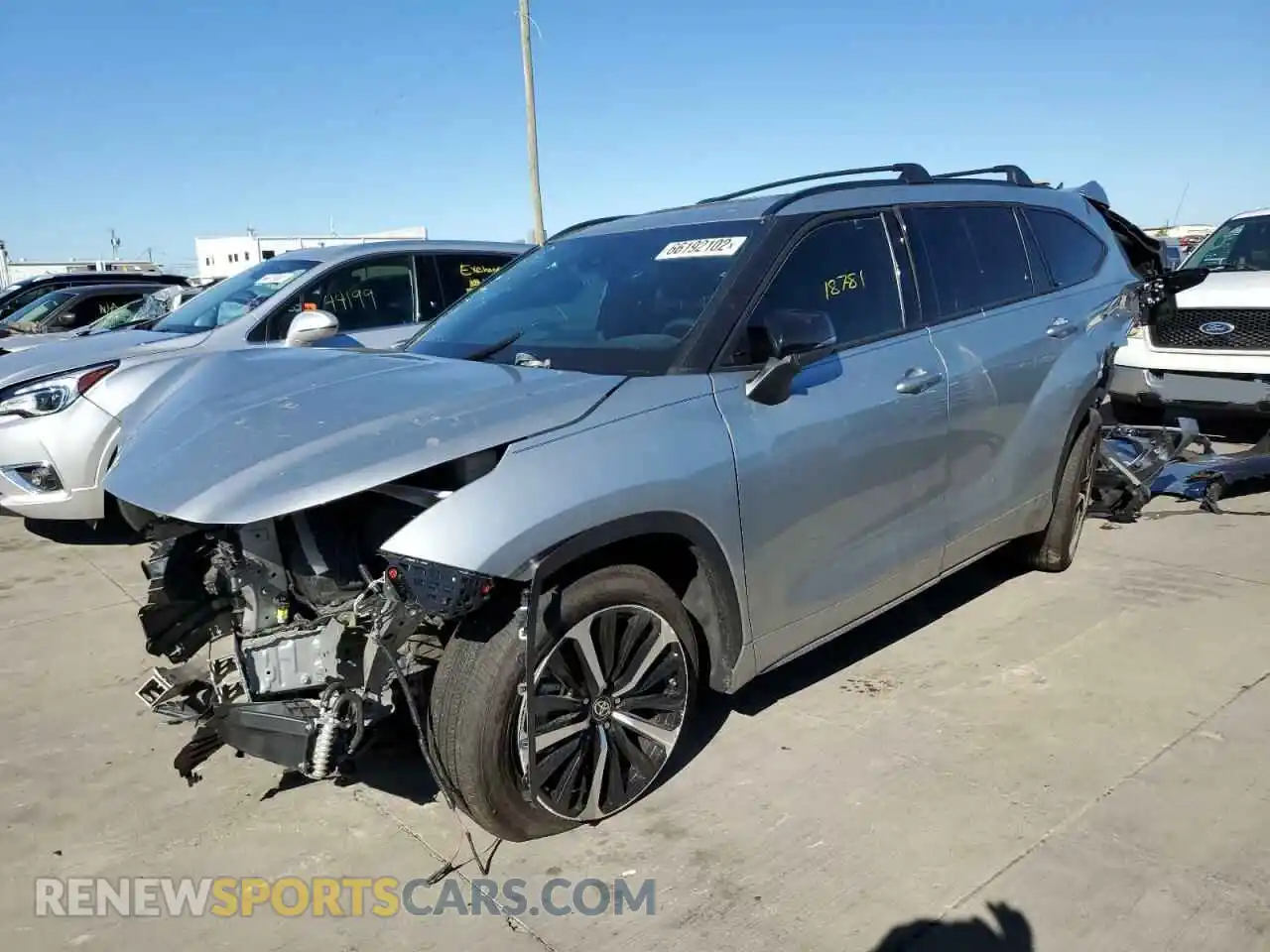1 Photograph of a damaged car 5TDLZRAH0MS039282 TOYOTA HIGHLANDER 2021