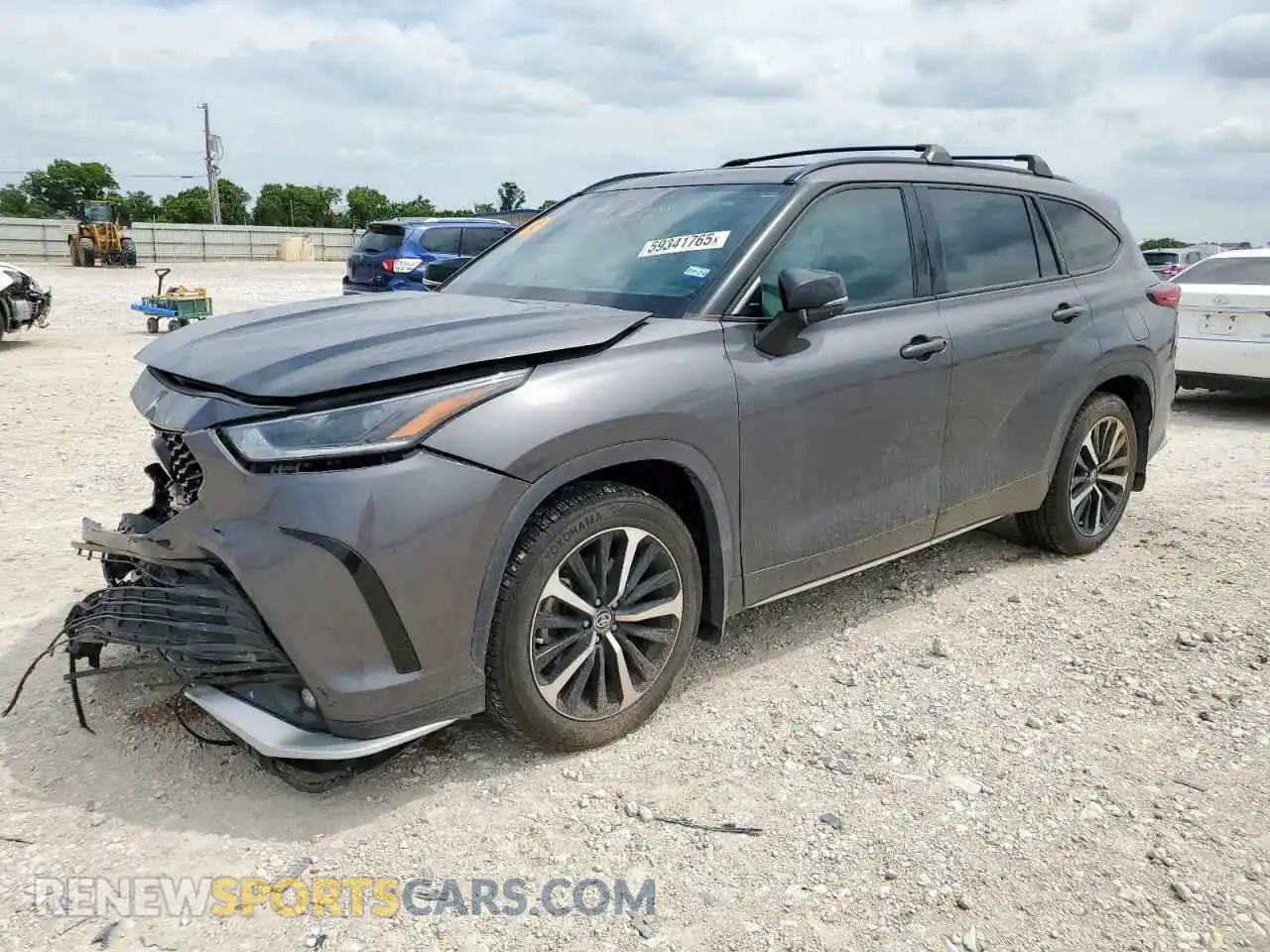 1 Photograph of a damaged car 5TDLZRAH0MS087283 TOYOTA HIGHLANDER 2021
