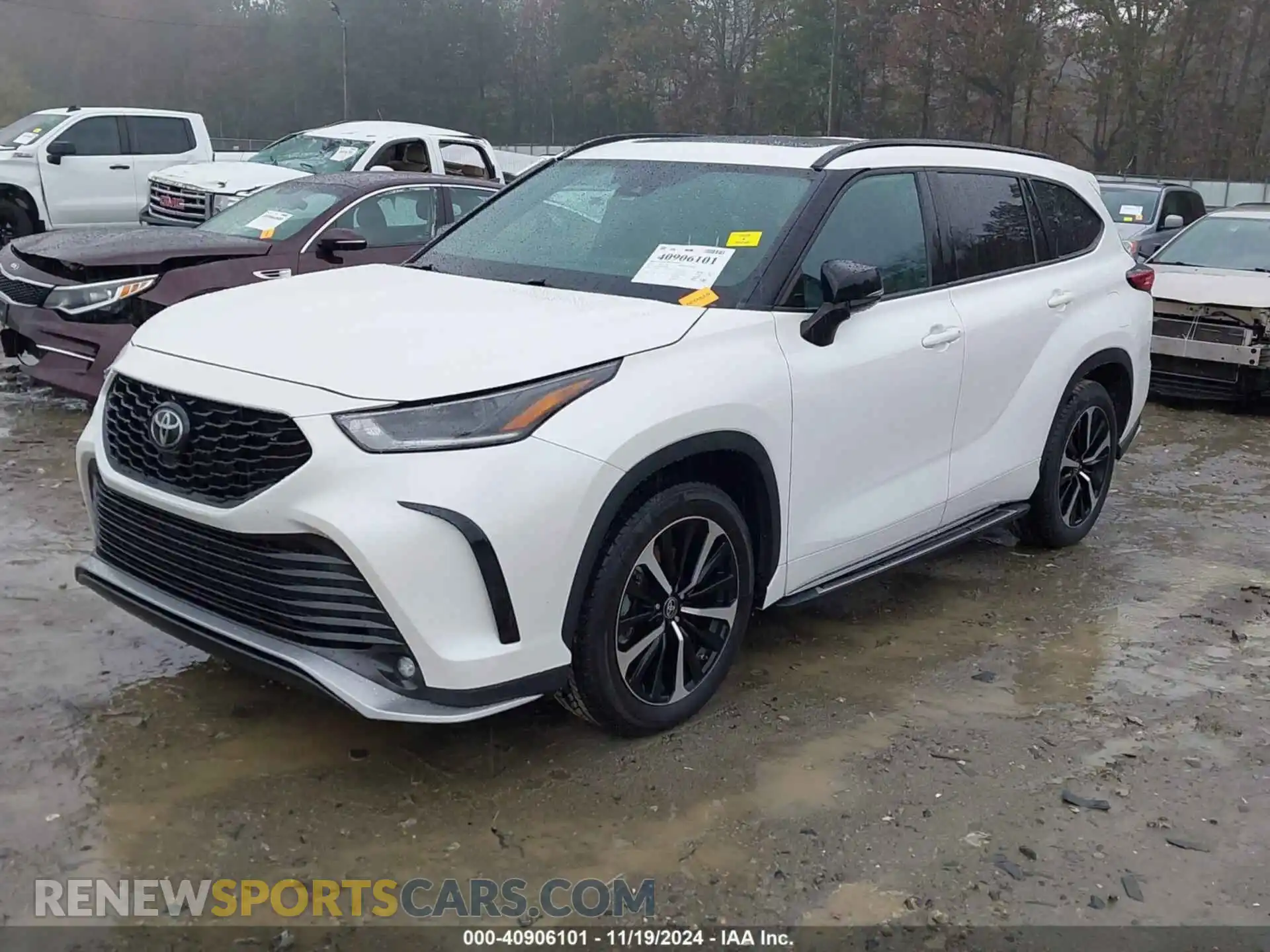 2 fotografías del automóvil dañado 5TDLZRAH3MS061972 TOYOTA HIGHLANDER 2021