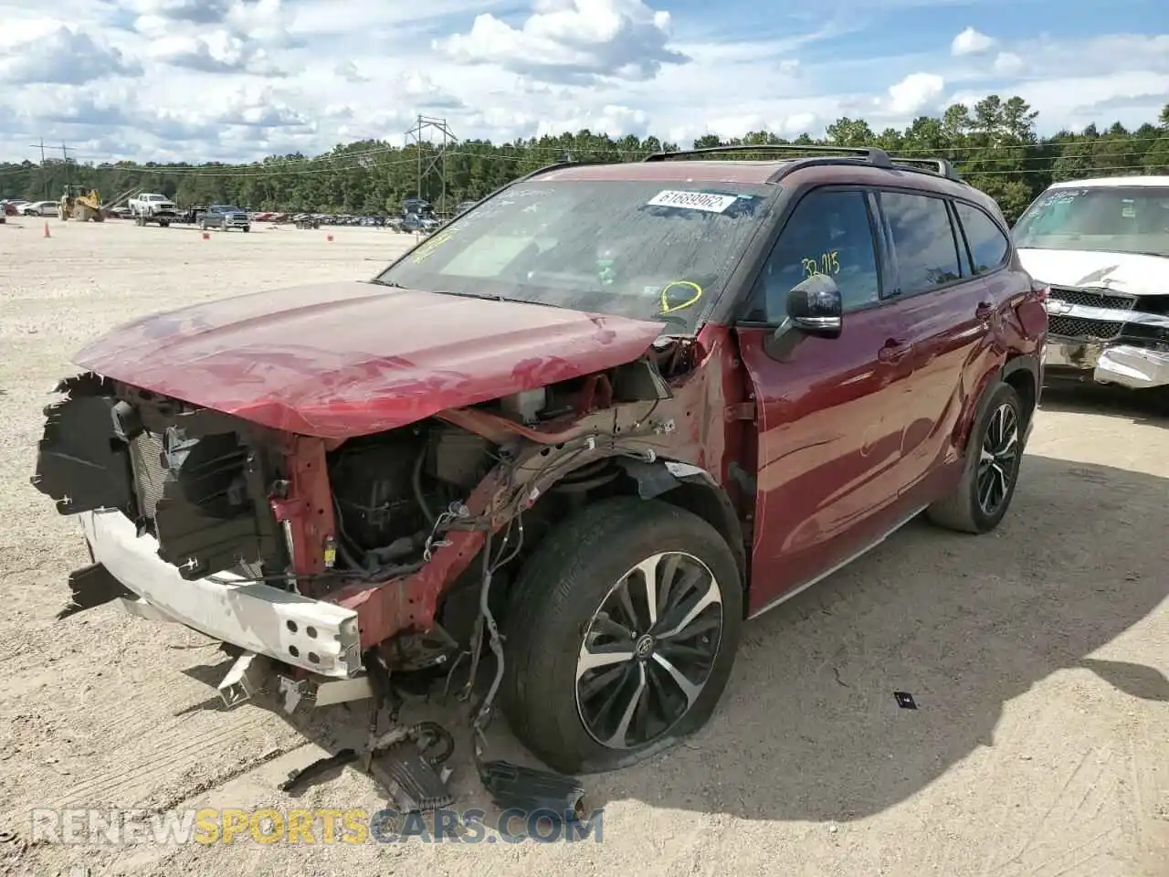 2 Photograph of a damaged car 5TDLZRAH3MS065102 TOYOTA HIGHLANDER 2021
