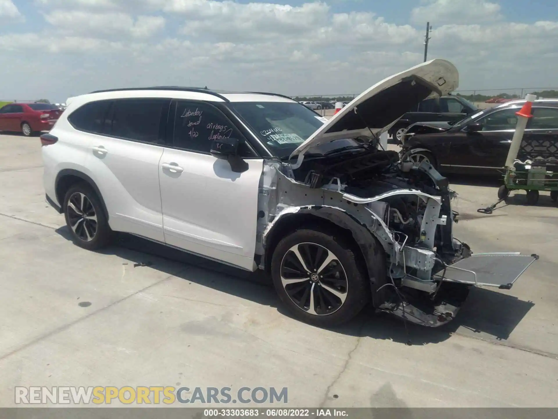 1 Photograph of a damaged car 5TDLZRAH4MS063861 TOYOTA HIGHLANDER 2021