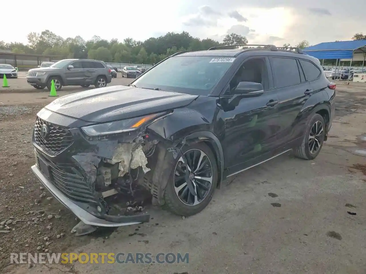 1 fotografías del automóvil dañado 5TDLZRAH8MS076466 TOYOTA HIGHLANDER 2021