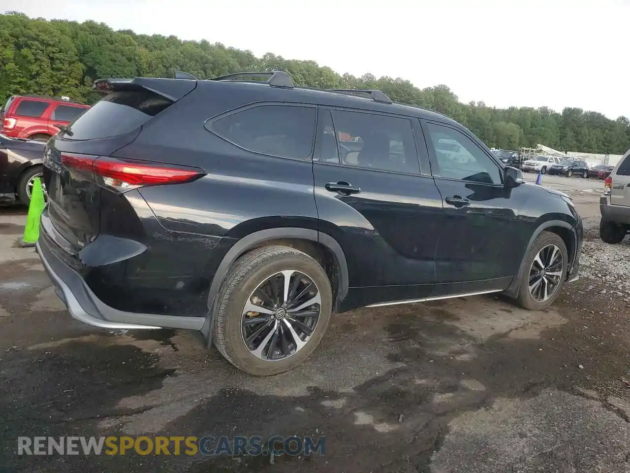 3 fotografías del automóvil dañado 5TDLZRAH8MS076466 TOYOTA HIGHLANDER 2021