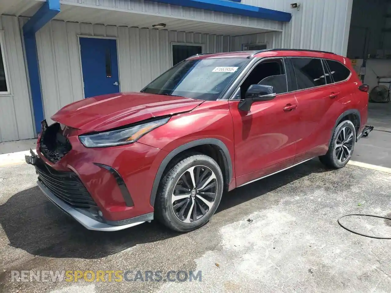 1 Photograph of a damaged car 5TDLZRAH9MS075746 TOYOTA HIGHLANDER 2021