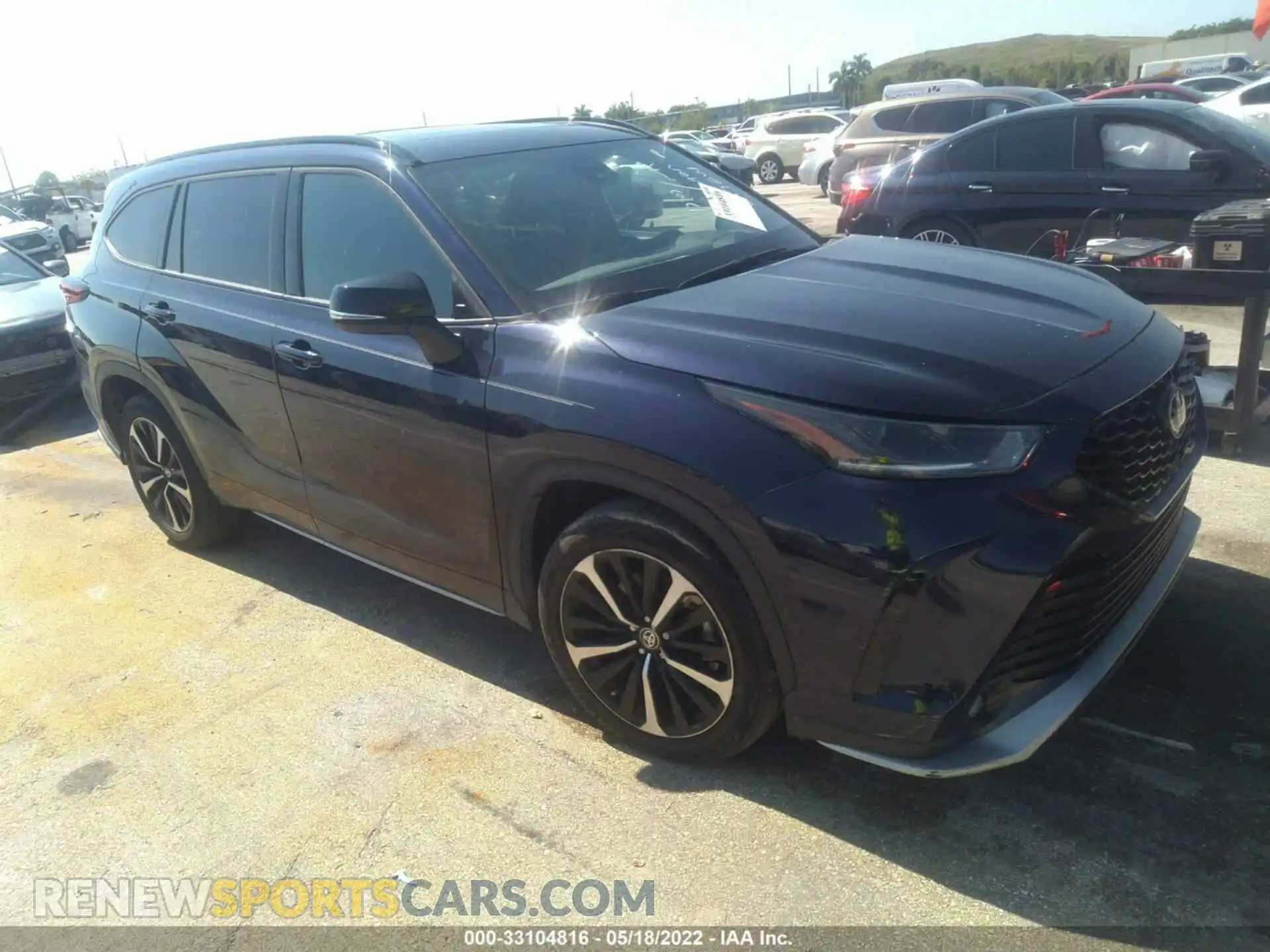 1 Photograph of a damaged car 5TDLZRAHXMS043601 TOYOTA HIGHLANDER 2021
