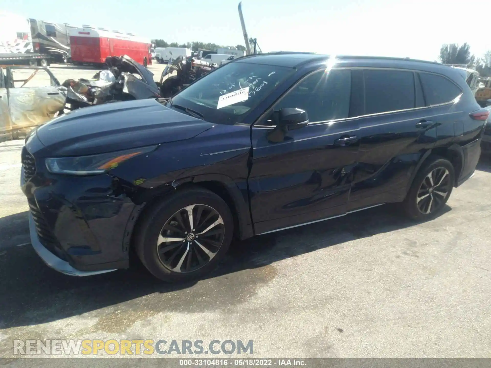 2 Photograph of a damaged car 5TDLZRAHXMS043601 TOYOTA HIGHLANDER 2021