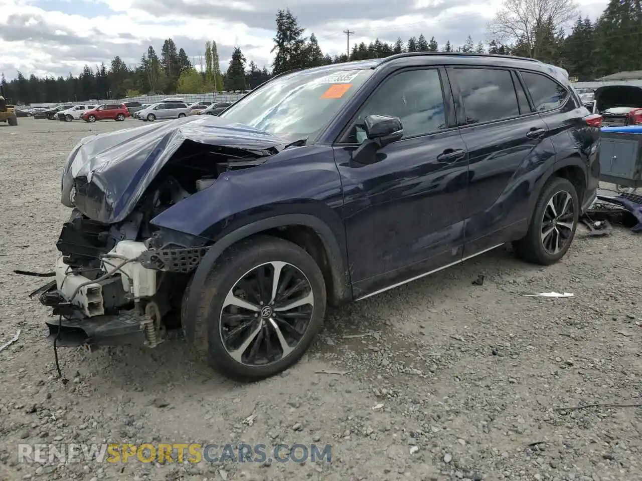 1 Photograph of a damaged car 5TDLZRBH4MS113995 TOYOTA HIGHLANDER 2021