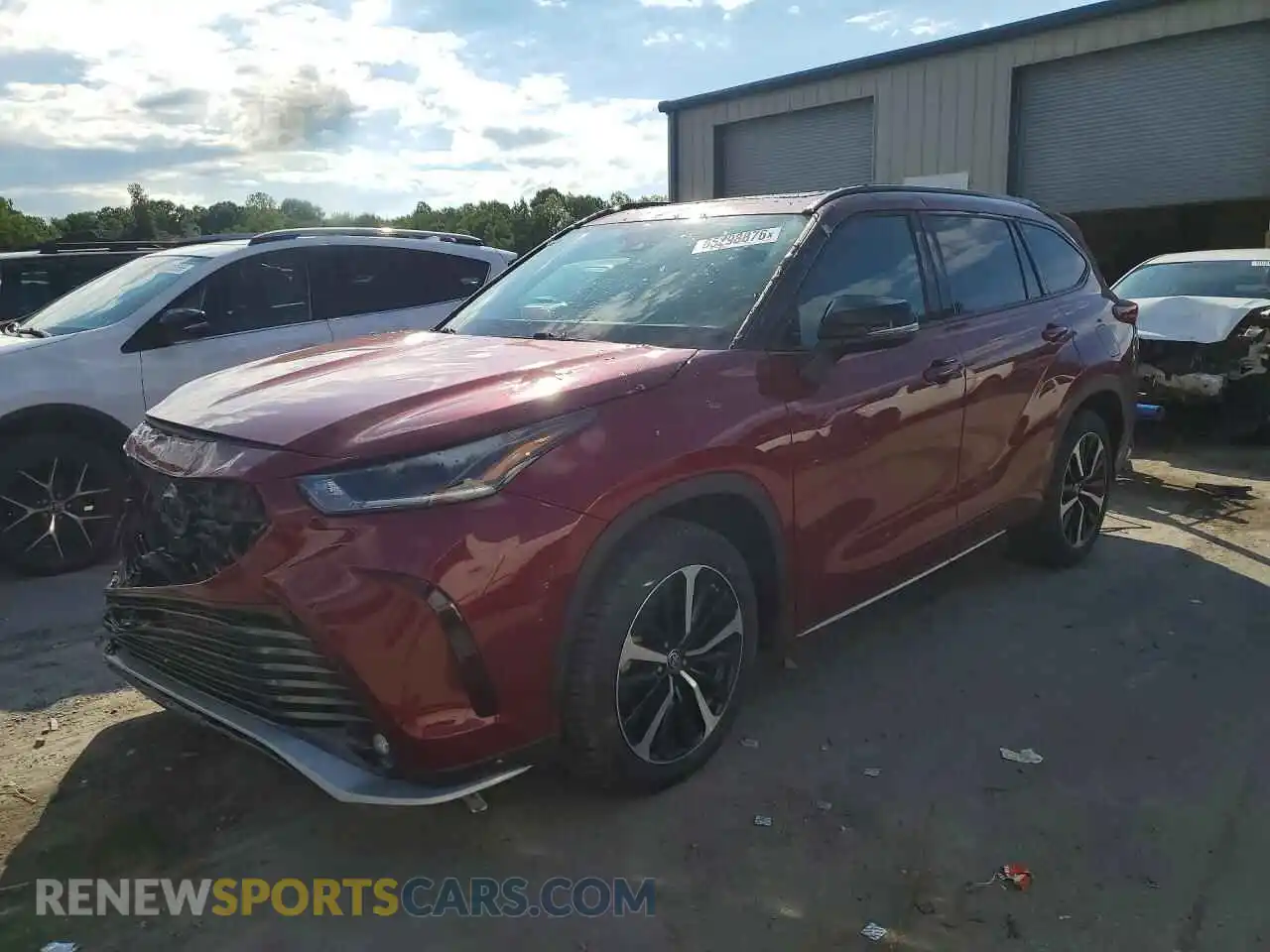 1 Фотография поврежденного автомобиля 5TDLZRBH4MS154076 TOYOTA HIGHLANDER 2021
