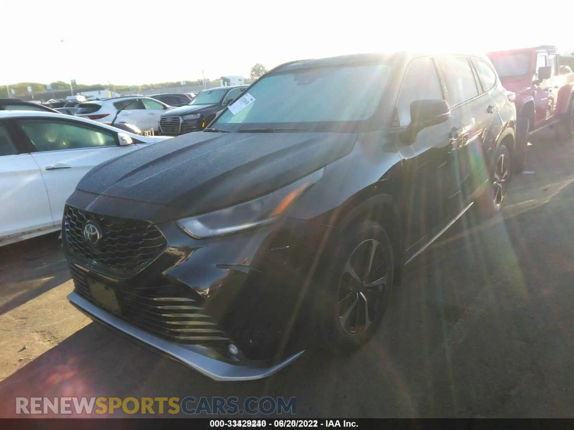 2 fotografías del automóvil dañado 5TDLZRBH8MS100697 TOYOTA HIGHLANDER 2021