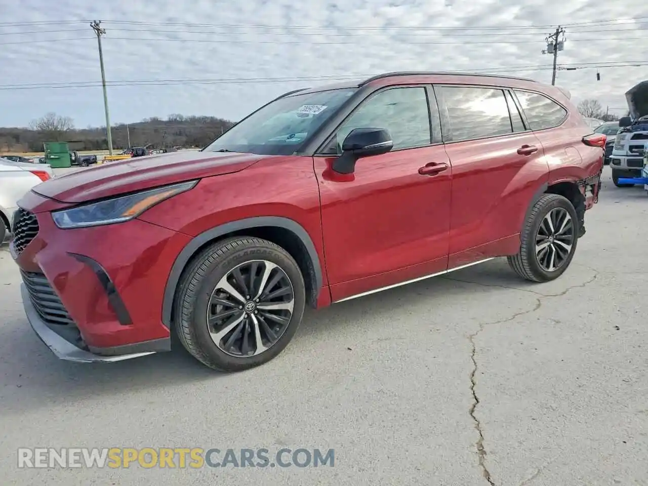 1 Photograph of a damaged car 5TDLZRBH9MS075874 TOYOTA HIGHLANDER 2021