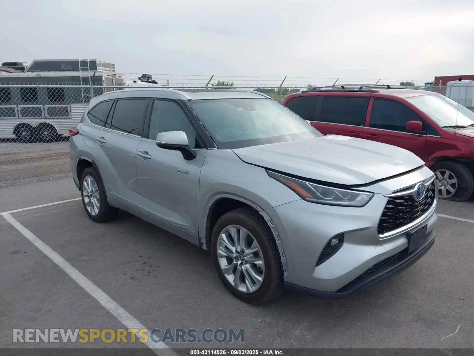 1 Photograph of a damaged car 5TDXBRCH2MS018422 TOYOTA HIGHLANDER 2021