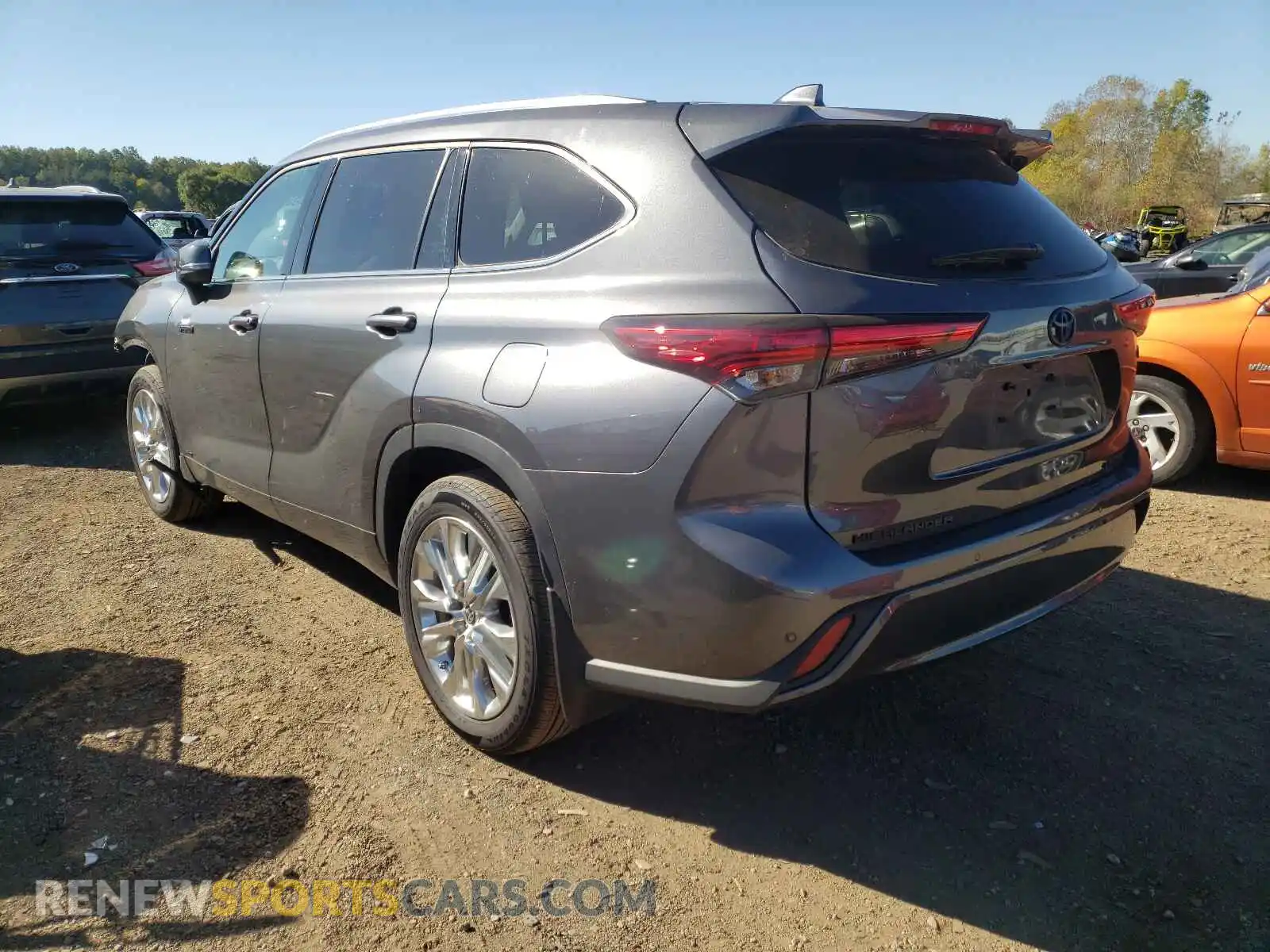 3 fotografías del automóvil dañado 5TDXBRCH2MS026679 TOYOTA HIGHLANDER 2021