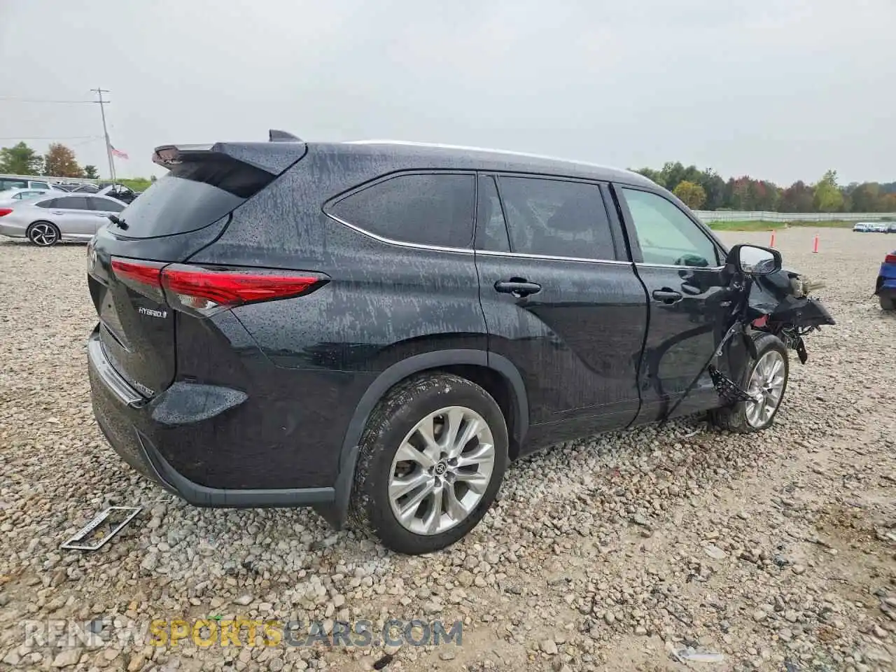 3 fotografías del automóvil dañado 5TDXBRCH3MS519786 TOYOTA HIGHLANDER 2021