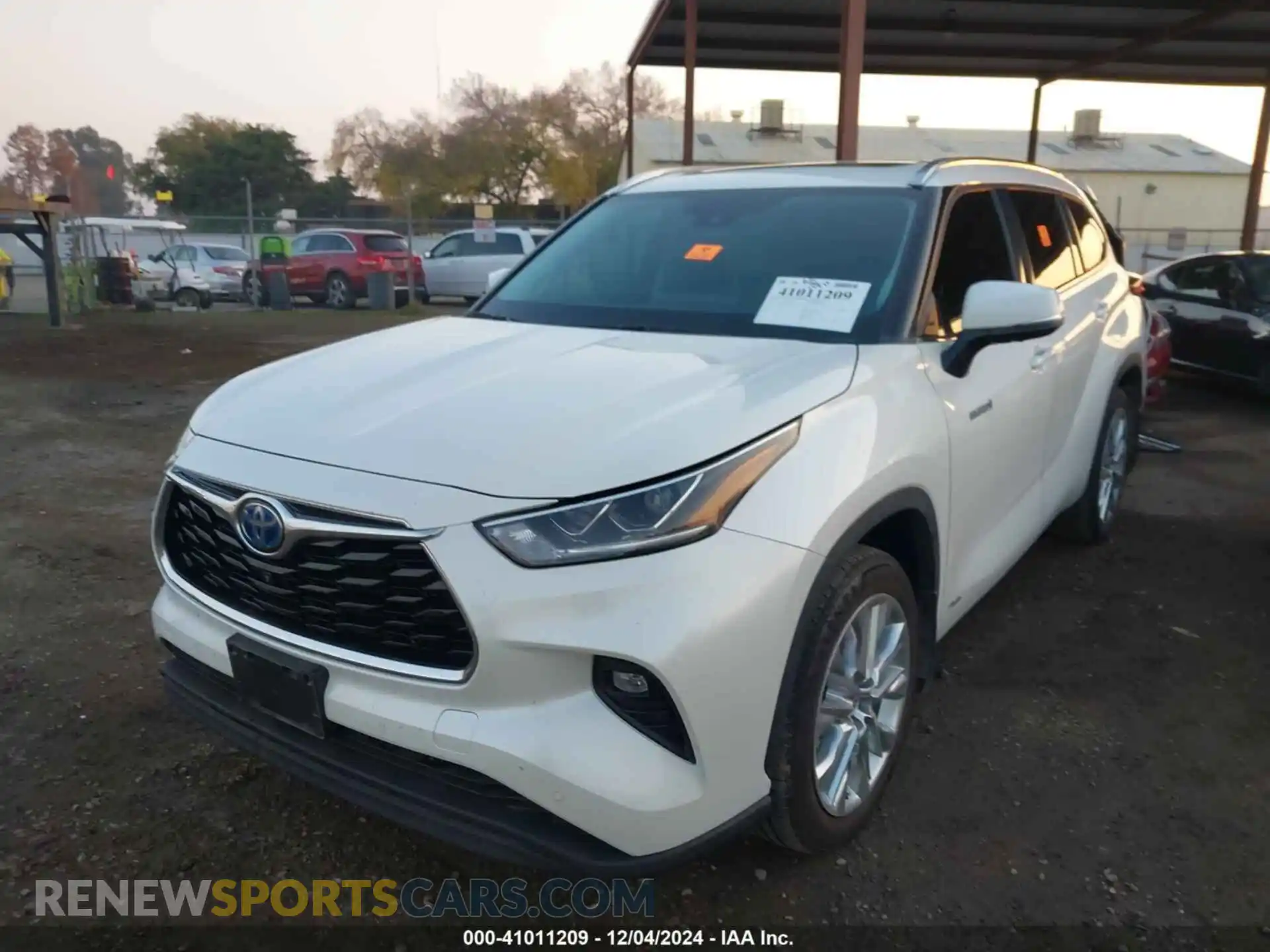2 fotografías del automóvil dañado 5TDXBRCH7MS016066 TOYOTA HIGHLANDER 2021