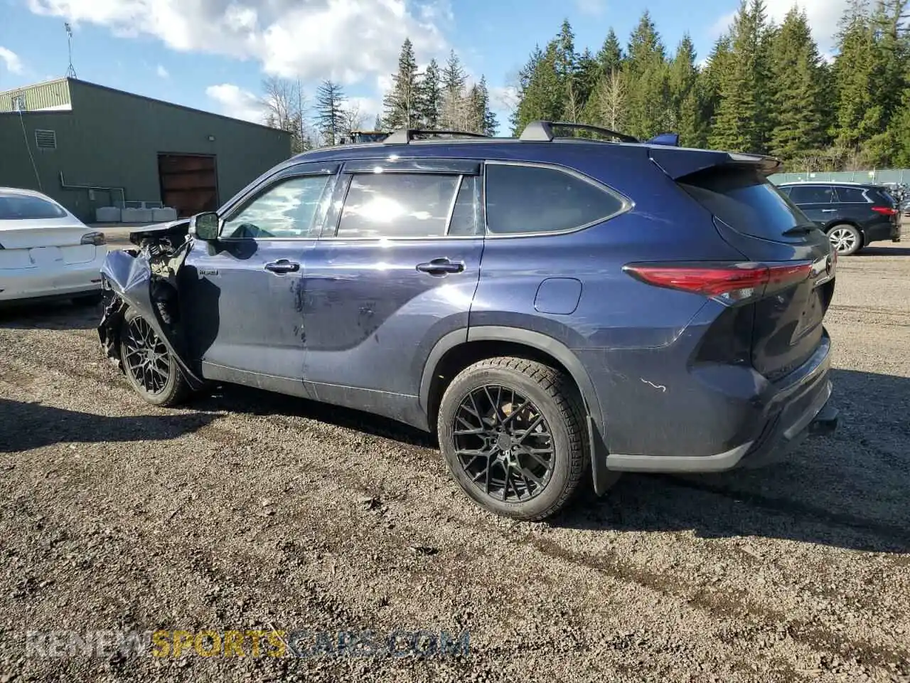 2 Photograph of a damaged car 5TDXBRCH7MS048435 TOYOTA HIGHLANDER 2021