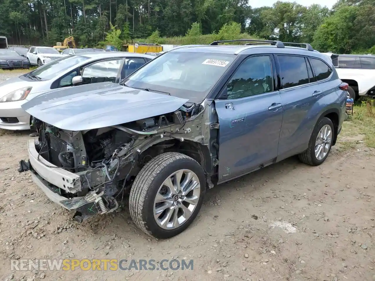 1 Photograph of a damaged car 5TDXBRCH8MS018943 TOYOTA HIGHLANDER 2021