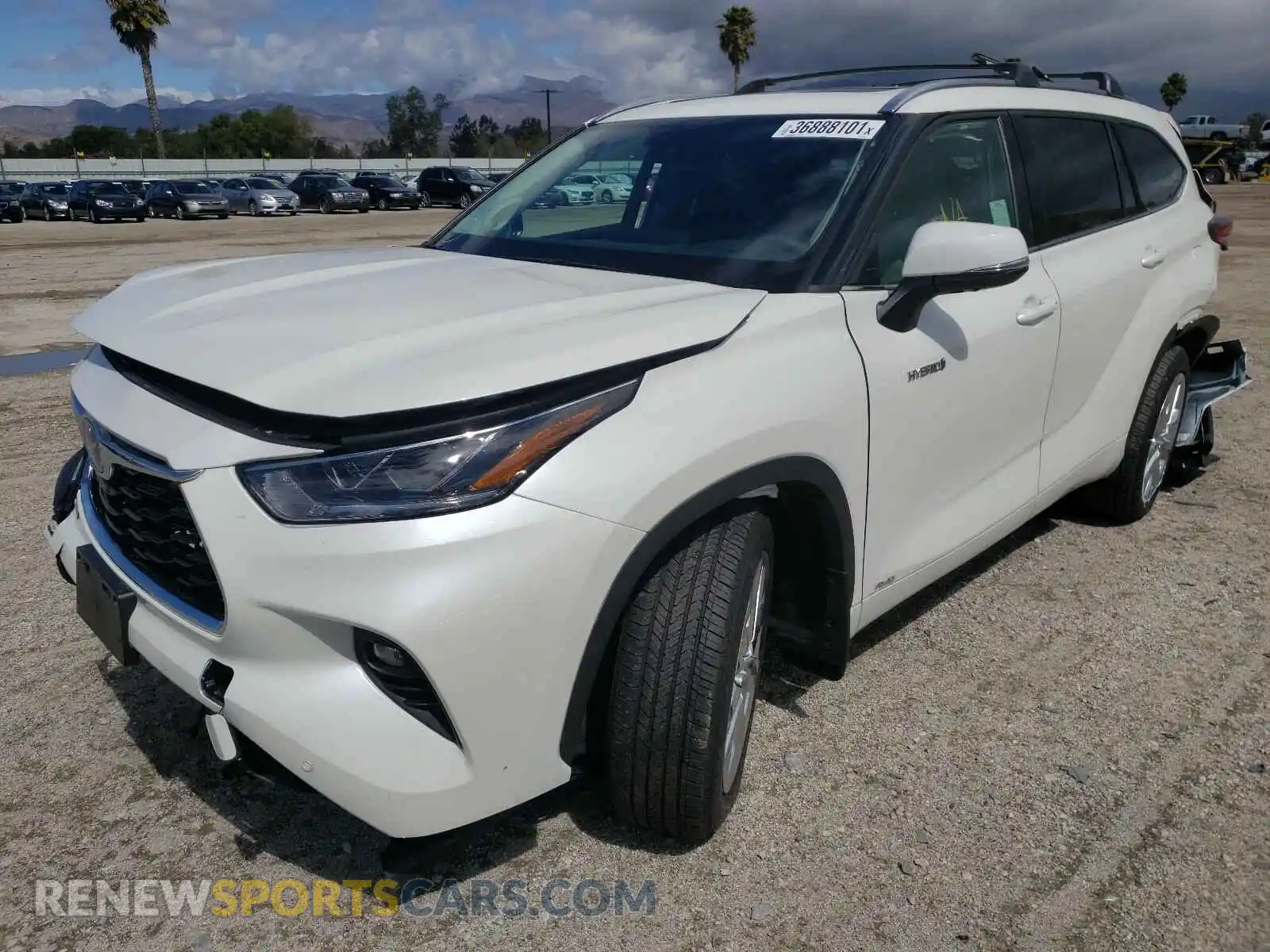 2 Photograph of a damaged car 5TDXBRCHXMS522250 TOYOTA HIGHLANDER 2021