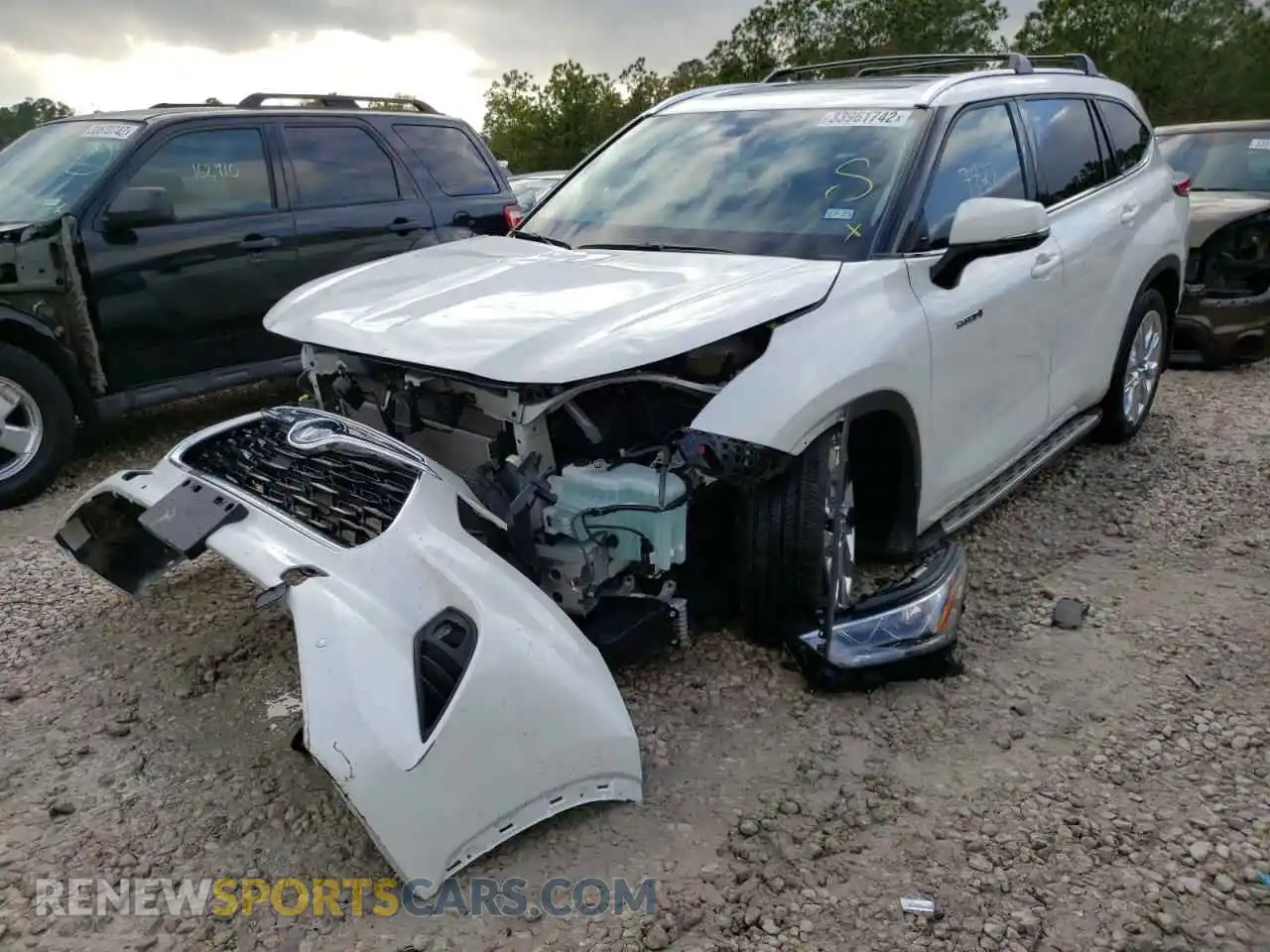2 Photograph of a damaged car 5TDYARAH7MS508297 TOYOTA HIGHLANDER 2021