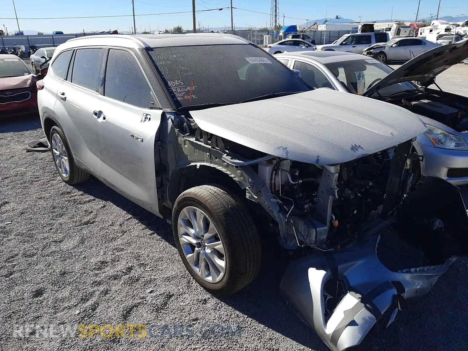 1 fotografías del automóvil dañado 5TDYARAH8MS508602 TOYOTA HIGHLANDER 2021