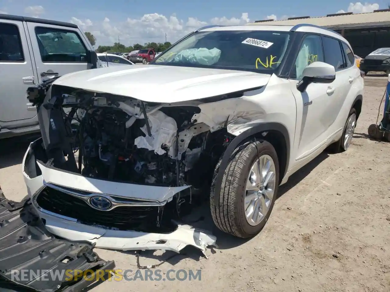 2 Photograph of a damaged car 5TDYARAHXMS008411 TOYOTA HIGHLANDER 2021