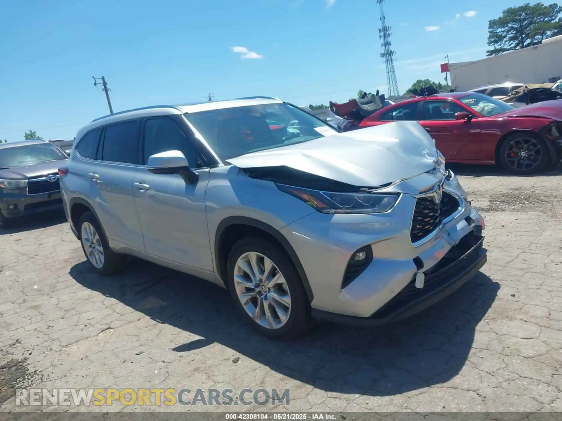 1 Photograph of a damaged car 5TDYZRAH0MS089945 TOYOTA HIGHLANDER 2021