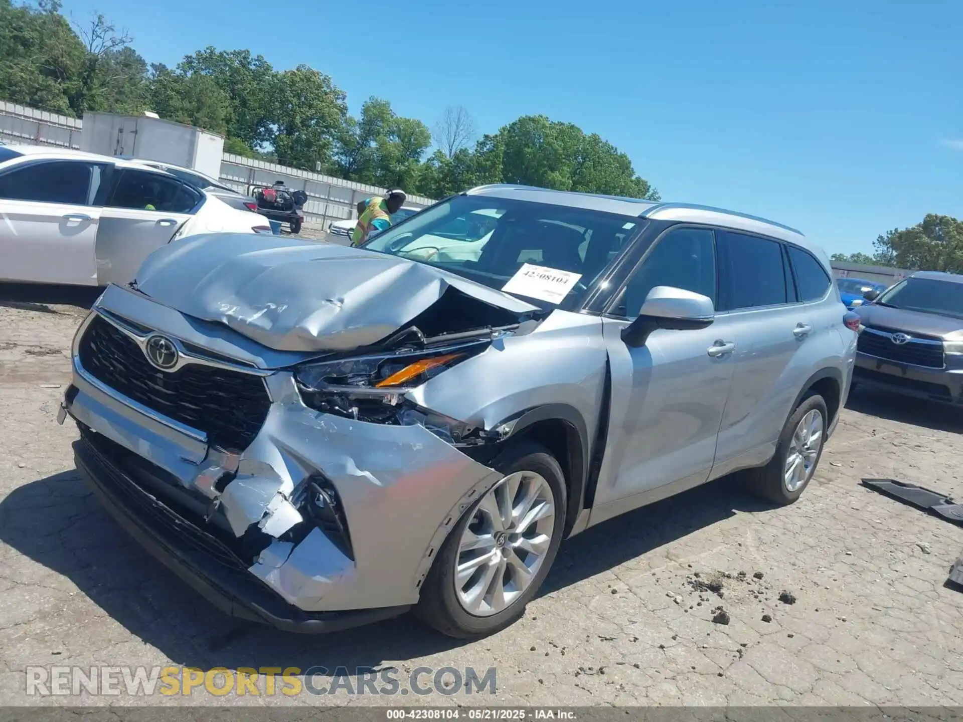 2 Photograph of a damaged car 5TDYZRAH0MS089945 TOYOTA HIGHLANDER 2021