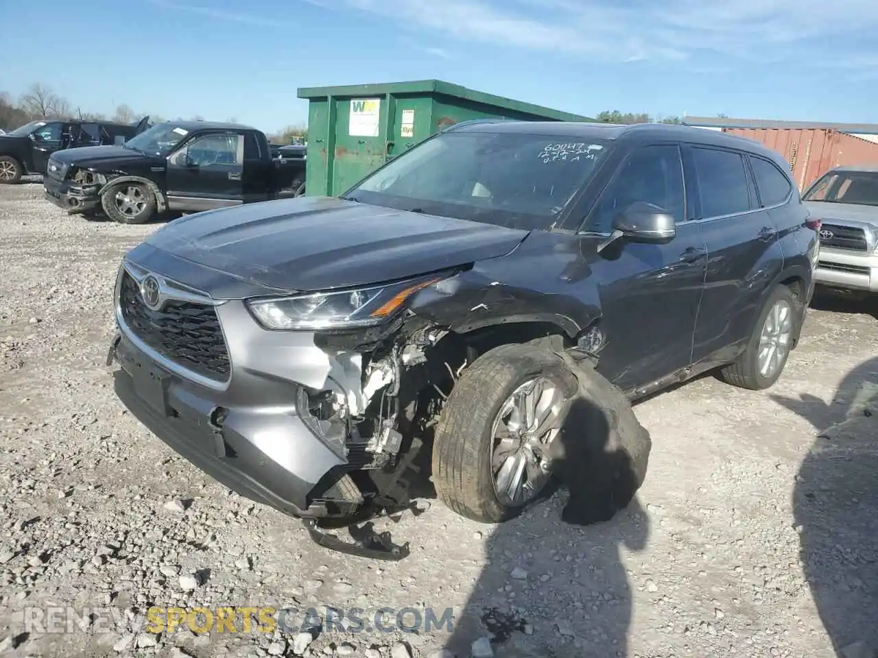 1 Фотография поврежденного автомобиля 5TDYZRAH1MS040298 TOYOTA HIGHLANDER 2021