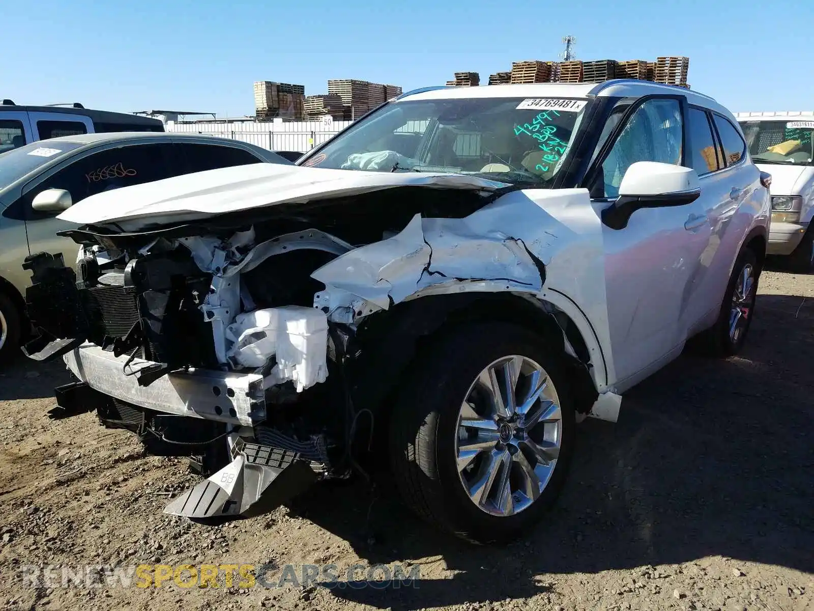 2 Photograph of a damaged car 5TDYZRAH4MS034981 TOYOTA HIGHLANDER 2021