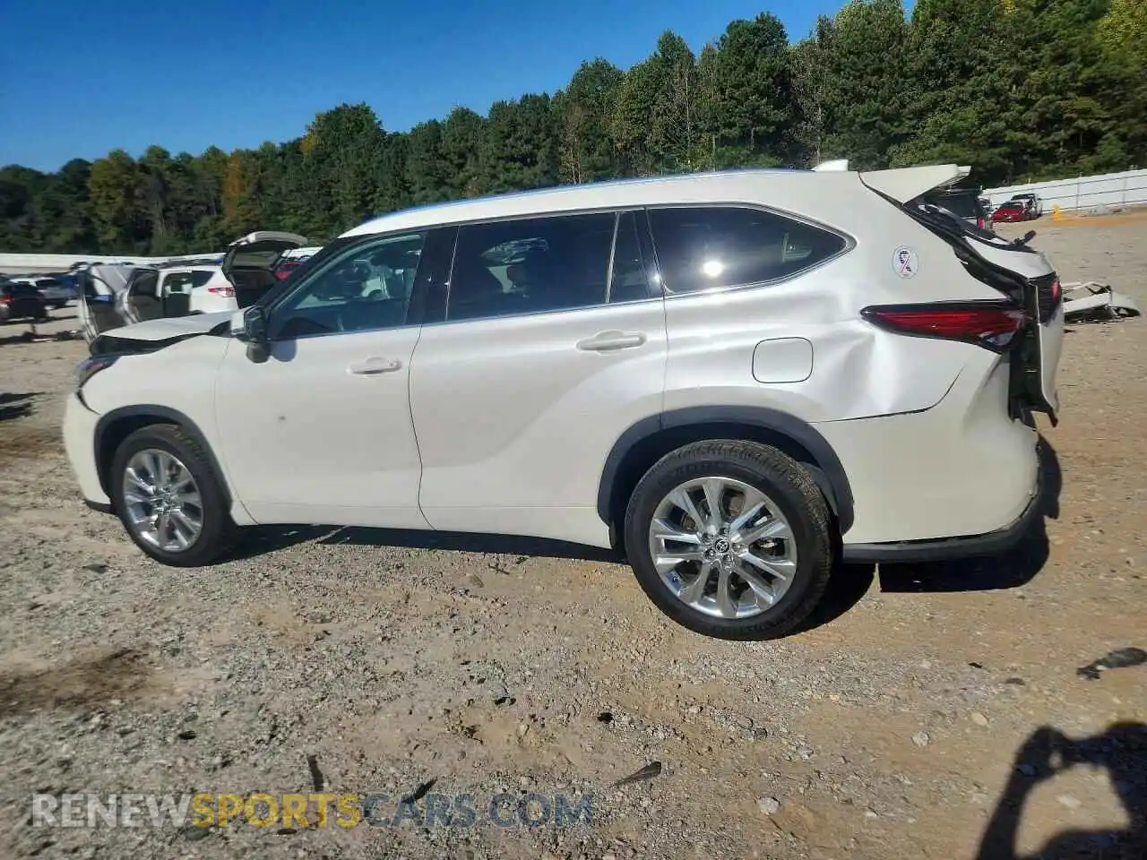 2 fotografías del automóvil dañado 5TDYZRAH4MS038559 TOYOTA HIGHLANDER 2021
