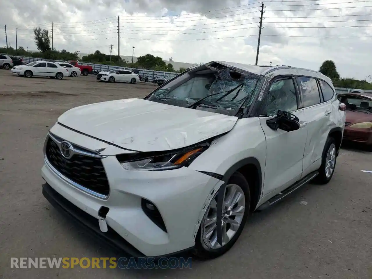2 Photograph of a damaged car 5TDYZRAH4MS533988 TOYOTA HIGHLANDER 2021