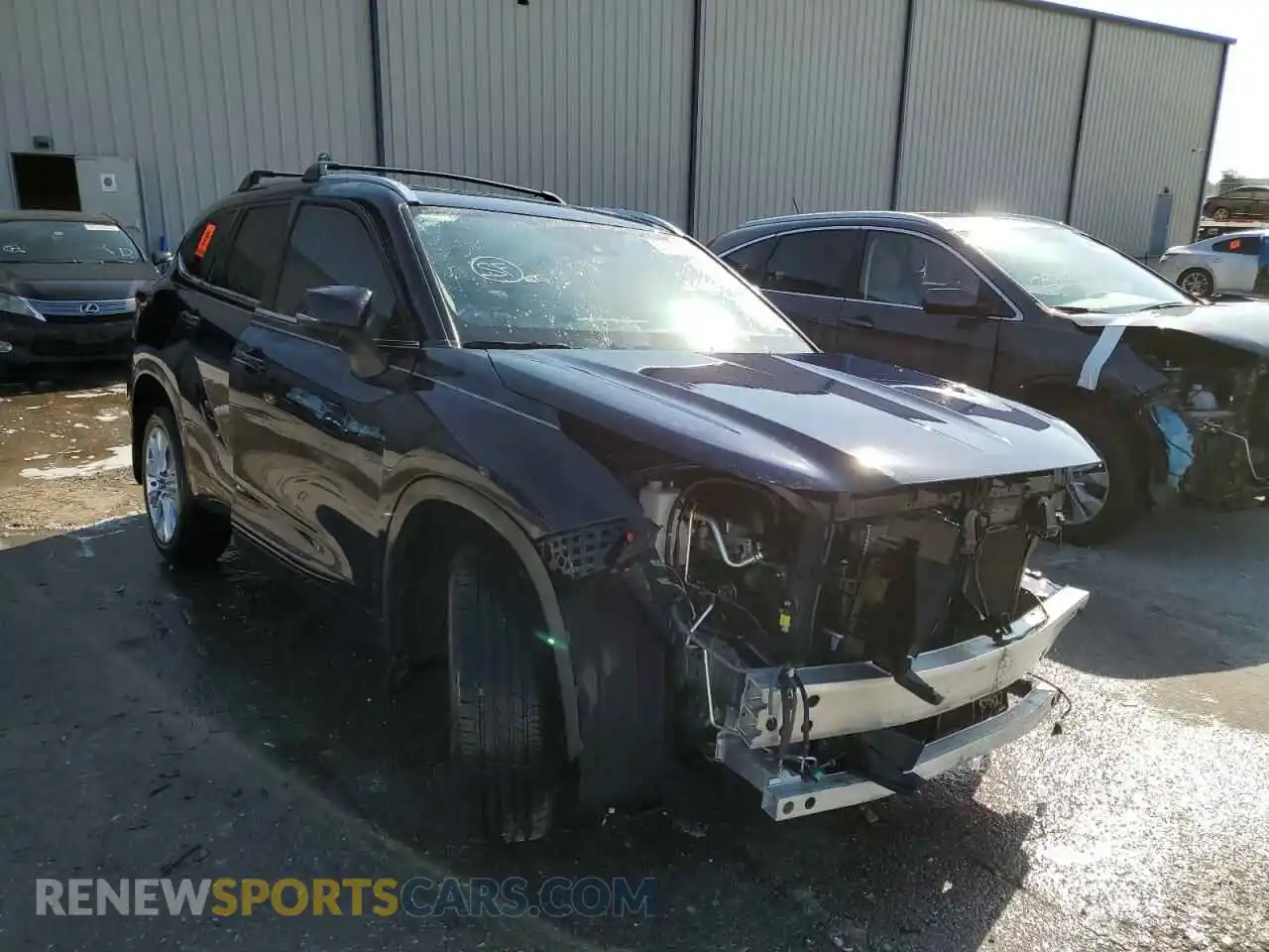 1 Photograph of a damaged car 5TDYZRAH9MS055261 TOYOTA HIGHLANDER 2021