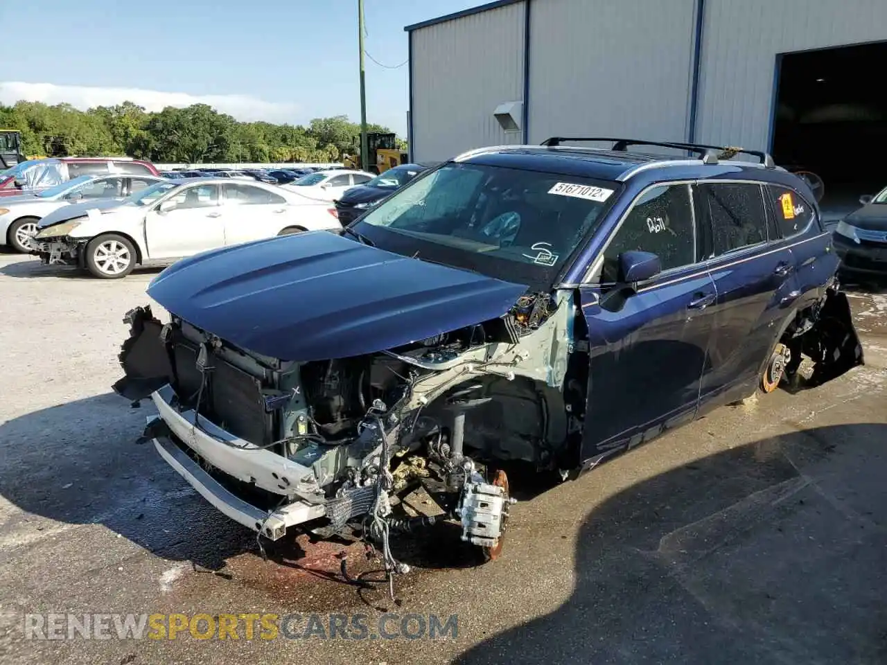 2 Photograph of a damaged car 5TDYZRAH9MS055261 TOYOTA HIGHLANDER 2021
